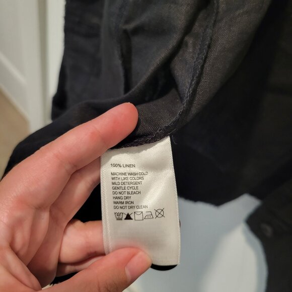 NWT! - Black Two Palms Linen Raw-Edge Jacket - Tommy Bahama - Size: Medium - Picture 7 of 7